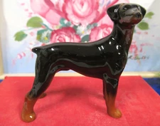 Vintage Coopercraft Dobermann Pinscher Figurine Ceramic Dog  England