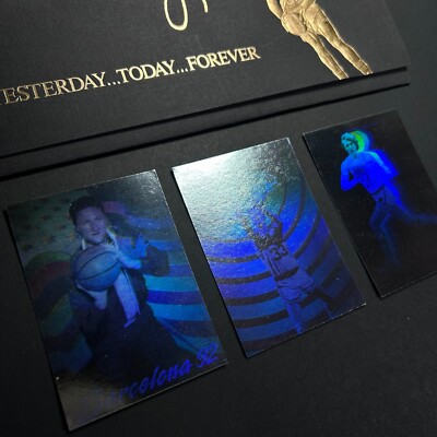Larry Bird 1992 Yesterday-Today-Forever Hologram Card Set (3) w/COA  🏀SEALED