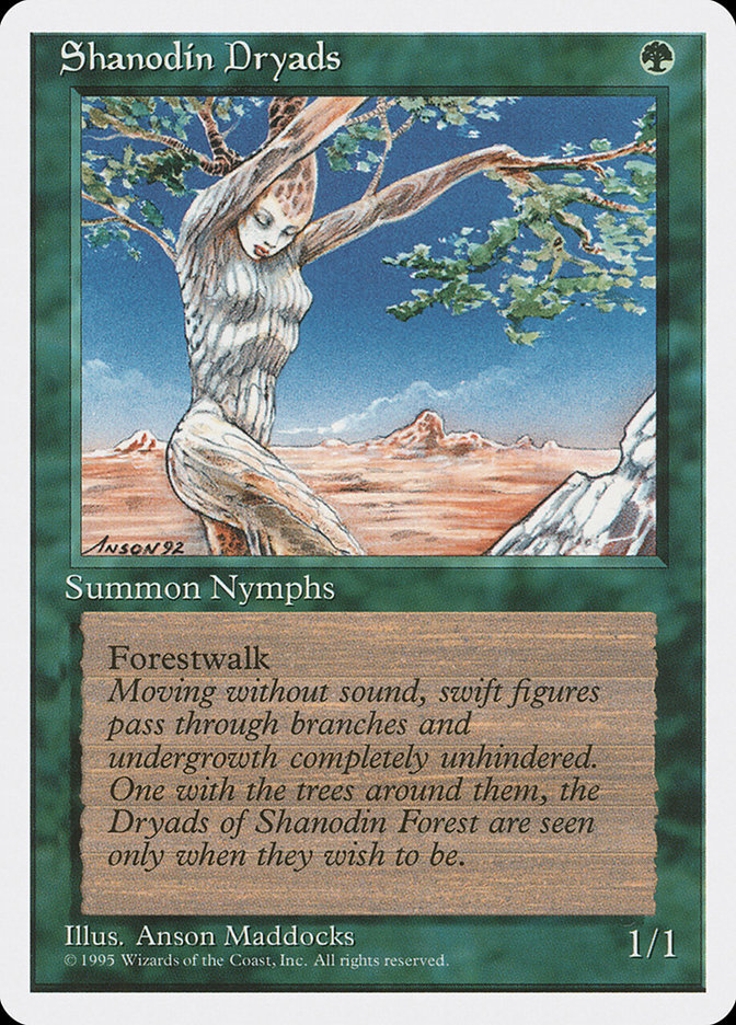 Shanodin Dryads | MtG Magic Fourth Edition | English | Lightly Played (LP)