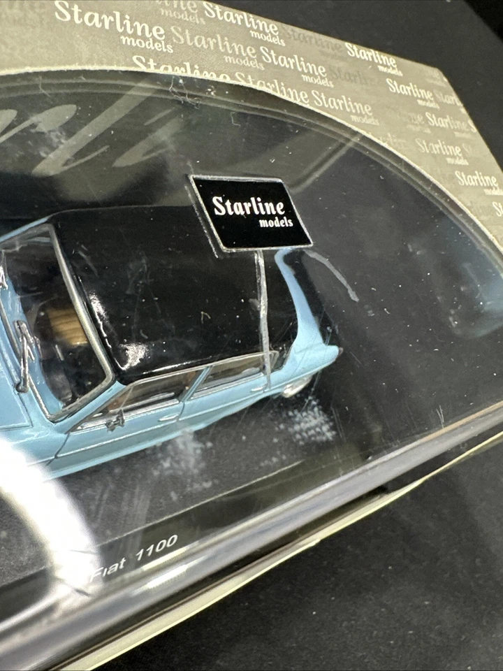 Starline Fiat 1100 1960 Diecast Car Blue Color 1/43 Scale - Image 2 of 4
