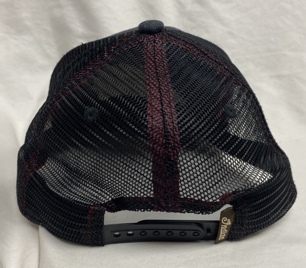 Retro Indian Motorcycles Patch Trucker Mesh Snapback Embroidered Biker Style Hat Indian Motorcycles Foam Trucker Hat Embroidered Biker Patch  main image 2