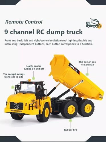 Huina 1553 Remote Control Tipping Truck RC Construction Vehicle - Picture 9 of 18