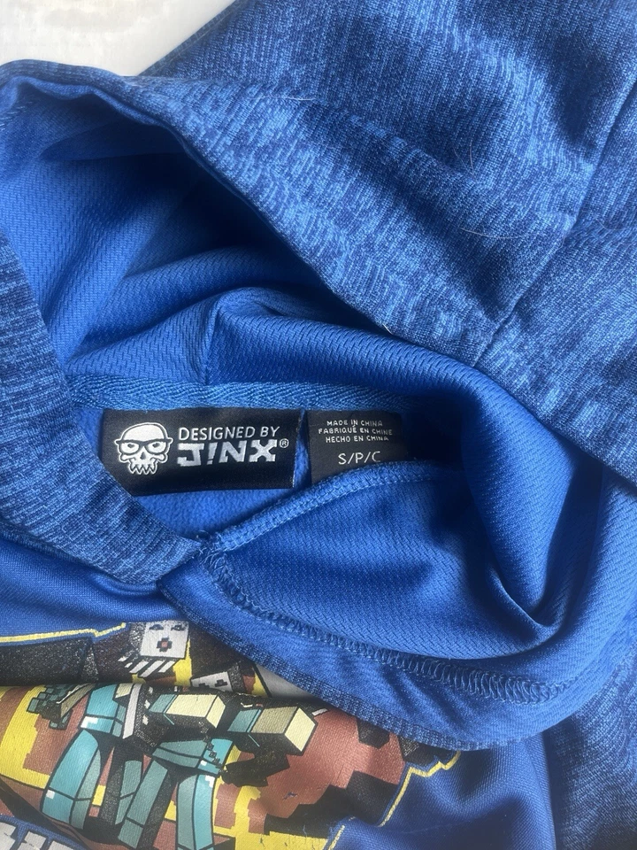 Minecraft Hoodie - Youth S - Blue - Good condition READ - Image 4 of 4