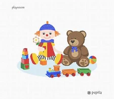 Playroom Needlepoint Kit or Canvas
