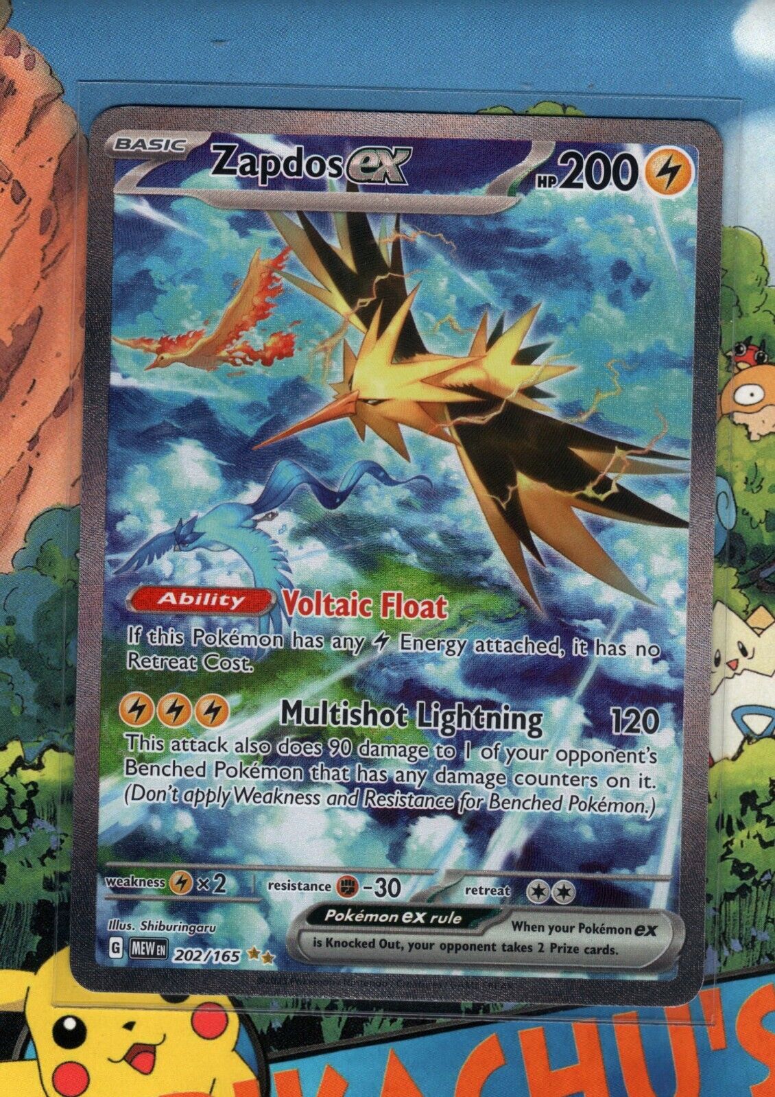 POKEMON 151 - Pokémon - Graded Card Zapdos EX - Special Art - 202