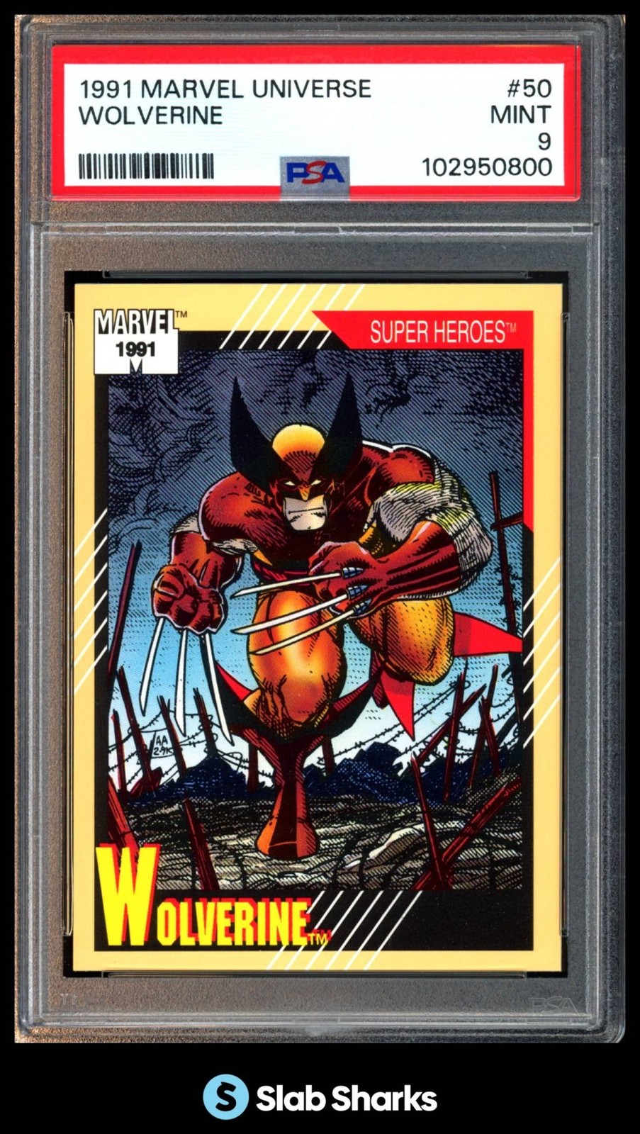 1991 IMPEL MARVEL UNIVERSE SERIES II #50 WOLVERINE PSA 9
