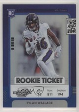 2021 Panini Contenders Optic Rookie Ticket Blue Prizm 22/99 Tylan Wallace 2l4