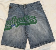 VTG Y2K Akademiks 9th Naval Fleet Spelled Out Jorts Baggy. Denim Shorts Size 40
