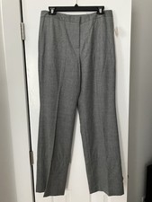 Talbots Women's Dress Pants Size 10 Gray High Waist Straight Leg Lined Wool NWT