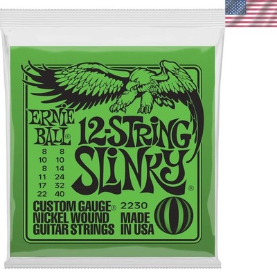 12-String Slinky Nickel Wound Electric Guitar Strings, 8-40 Gauge P02230