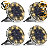 Solar Bodenleuchten 4 StüCk 8 LED FüR AußEn Garten Terrasse Wegbeleuchtung