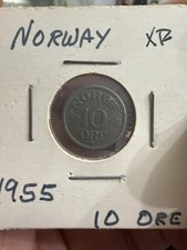 1955 Norway 10 Ore Coin - XF