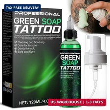 Green Soap Tattoo 4OZ - Concentrated Tattoo Soap with Foaming Bottle