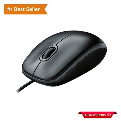 B100 Ergonomic Wired Mouse for Computer & Laptop with 800 DPI Sensitivity