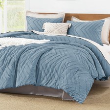 Litanika Grayish Blue Full Comforter Sets Lightweight Fluffy Bedding Comforter