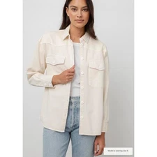 Rails SZ S August Shirt Jacket-Ecru Heavyweight NWT $198