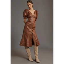 Faux Leather Brown Dresses for Women for sale | eBay