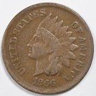 1866 Indian Head Penny Cent Fine (F)