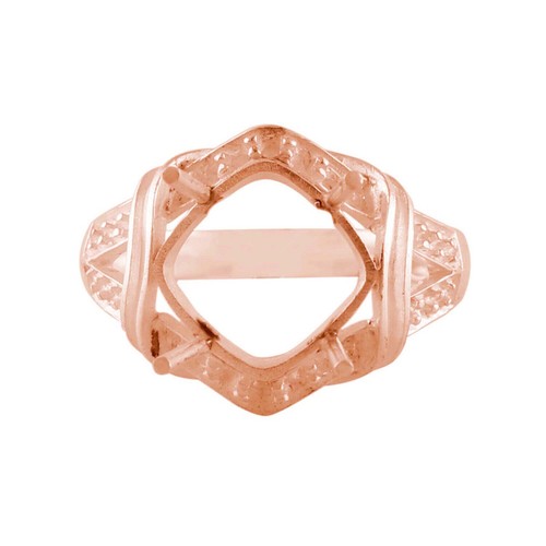 Semi Mount 1.5 Round Shape Faceted Cut Ring Sterling Silver Jewelry
