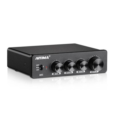 AIYIMA A01 2.0/2.1 Channel 100W Stereo Power Amplifier TPA3116D2, Ne5532