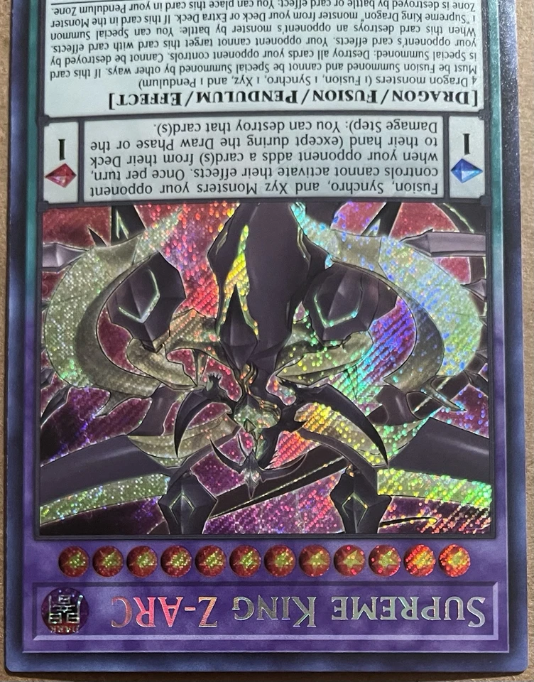 Yu-Gi-Oh!  SUPREME KING Z-ARC - SECRET RARE HOLO MP18-EN011 1ST EDITION MINT/NM - Image 4 of 4