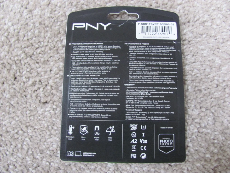 Brand New PNY 1TB PRO Elite Class 10 U3 V30 4K microSDXC Flash Memory Card - Image 3 of 4