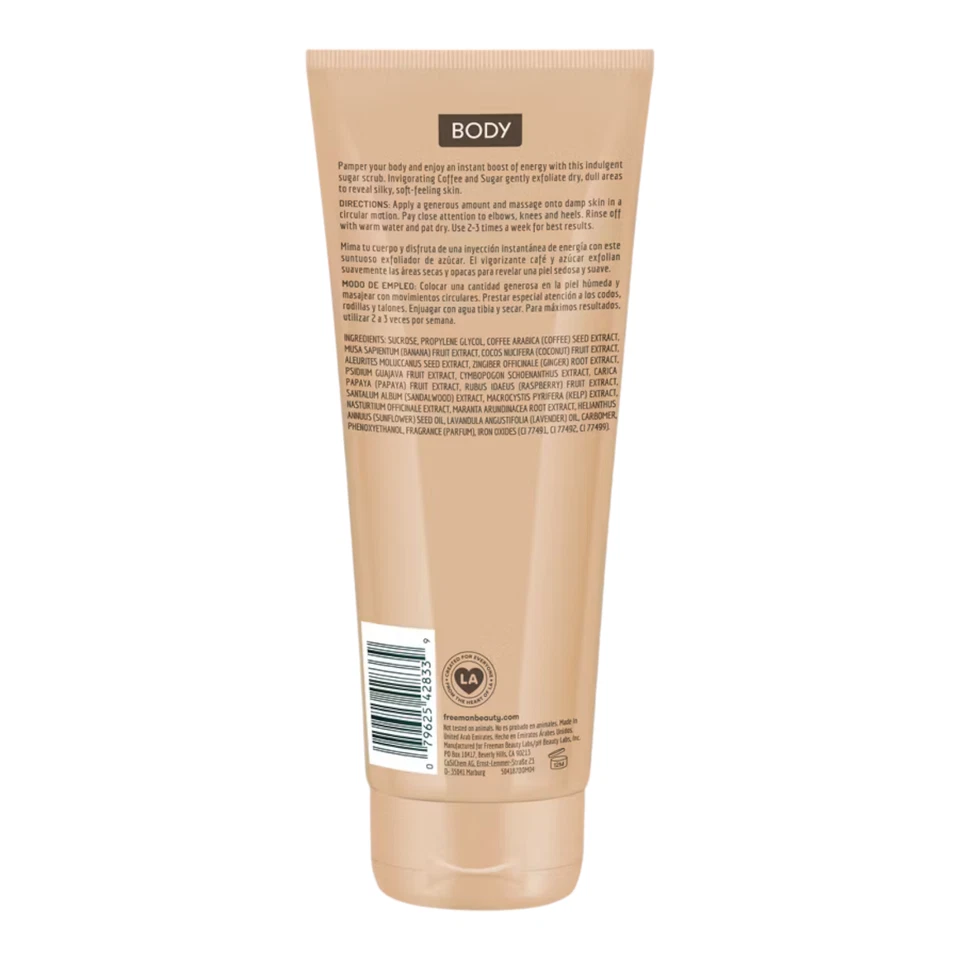 Freeman Exfoliating Coffee Body Sugar Scrub – Smooth & Renew Skin  (2 x 175ml) - Image 3 of 4