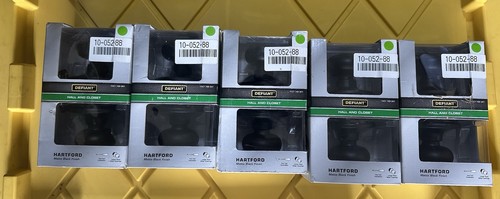 5 PACK Defiant Hartford Matte Black Hall/Closet Door Knob 1007 789 951 New