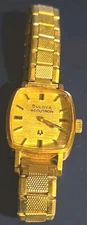 Bulova Accutron N4 1974 Gold Electroplate Stretch Metal Mesh Not Working Parts