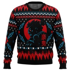 Akuma Street Fighter Ugly Christmas Sweater