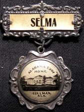 Cullman Selma Alabama IOOF Celluloid Badge Odd Fellows
