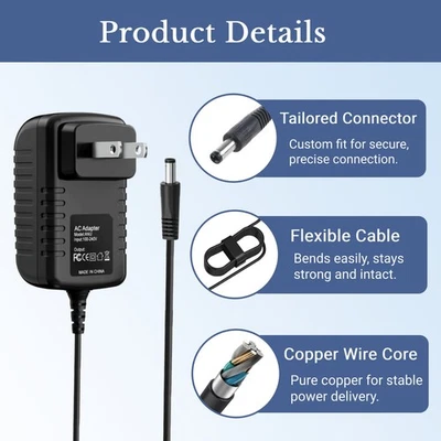 AC Adapter Compatible with Zoom MS-50G+ MultiStomp Guitar