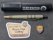 9+/10! ULTRA RARE Tuff Writer Mini Click Pen! River's Edge Cutlery 🥑 Exclusive!