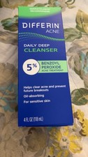 Differin Acne Daily Deep Cleanser 5 Benzoyl Peroxide Sensitive Skin 4 fl oz