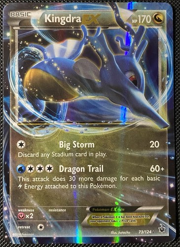 Kingdra EX 73/124 Fates Collide Holo LP Pokémon