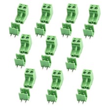 10 Set 2-pin 5.08mm Pitch Right Angle PCB Pluggable Terminal Block Connectors