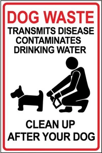 Pick Up After Your Dog Clean Up Dog Poo No Dog Poo Self Adhesive Sticker
