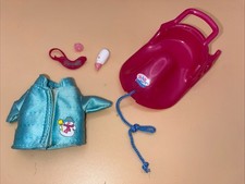 Baby Born Mini World 4” Doll Snow Fun Sledge Playset Toy Bundle Accessories Zapf