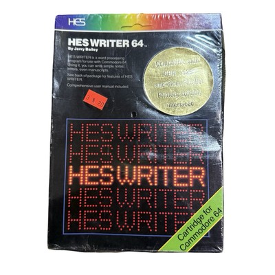 1982 Hes Writer 64 Commodore Computer Game HesWare Cartridge NEW Factory Sealed!