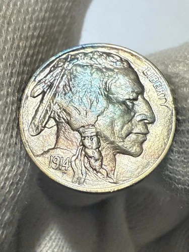 1914-P SUPERB+ GEM BU MS BUFFALO NICKEL FROM TJLICIOUS2 HOARD Toned