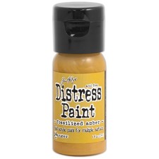 Tim Holtz Distress Paint Flip Top 1oz-Fossilized Amber