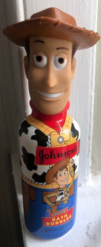 Toy Story, Woody. Vintage Sealed Bubble Bath Collectible.