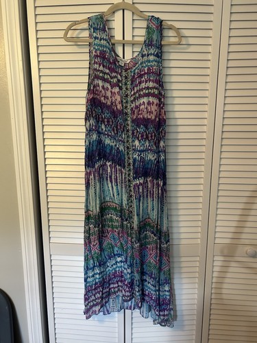 Coldwater creek XL ladies lined multi colored summer dress