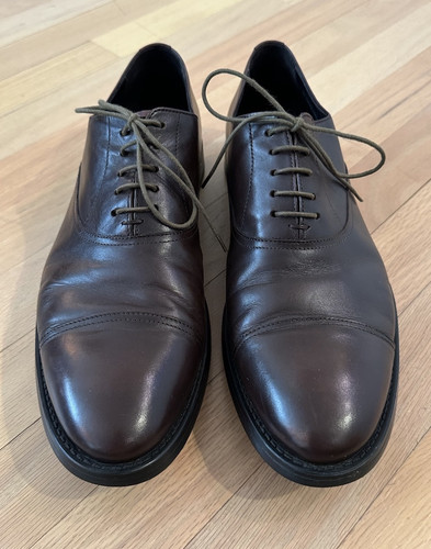 PAUL SMITH Dark Brown Mens Cap Toe Leather Dress Shoes SIZE 11 Made In Italy