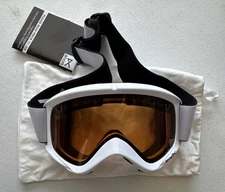 New! Anon Mens Helix, Ski / Snowboard Goggles - White Frames, Amber Lens, Bag
