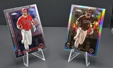 2025 Topps Chrome - Mike Trout #100 Sepia Refractor & Base Card