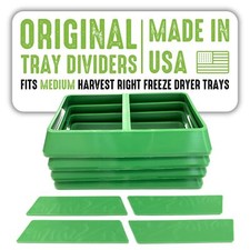 Tray Dividers for Harvest Right Freeze Dryer Trays Green, Set of 4 - Fits 1 ...