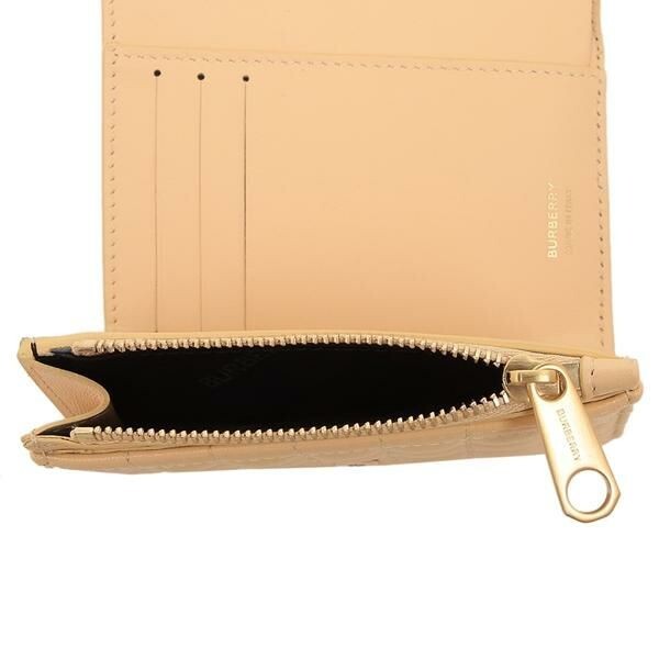 Burberry Trifold Wallet Lola Compact Wallet Beige Ladies NEW