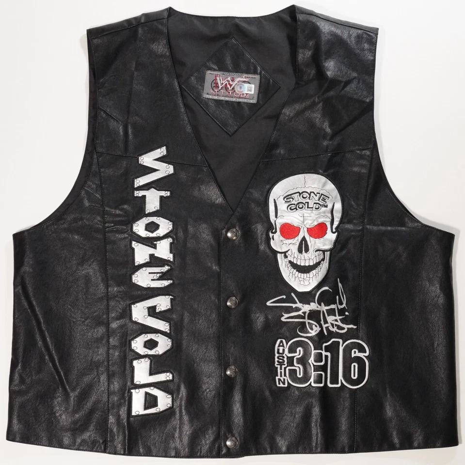 Stone Cold Стив Остин подписанный официальный 2000 WWF 3:16 жилет BAS COA WWE автограф - Изображение 2 из 4