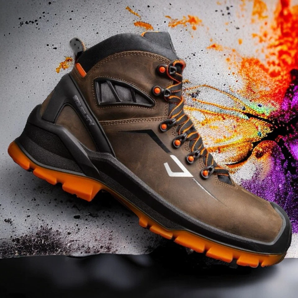 Bicap SEAL MID S3 SRC metallfreie braune Sicherheitsschuhe Arbeitsschuhe Stiefel